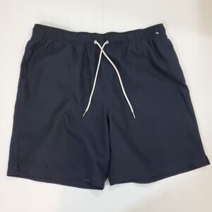 Lands End Mens Swim Trunks Sz L 36-38 Blue Lined